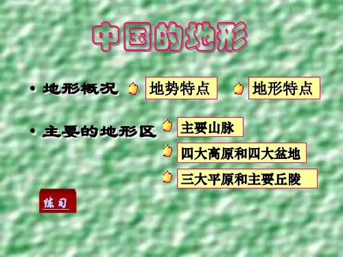 初中地理--中国的地形-课件