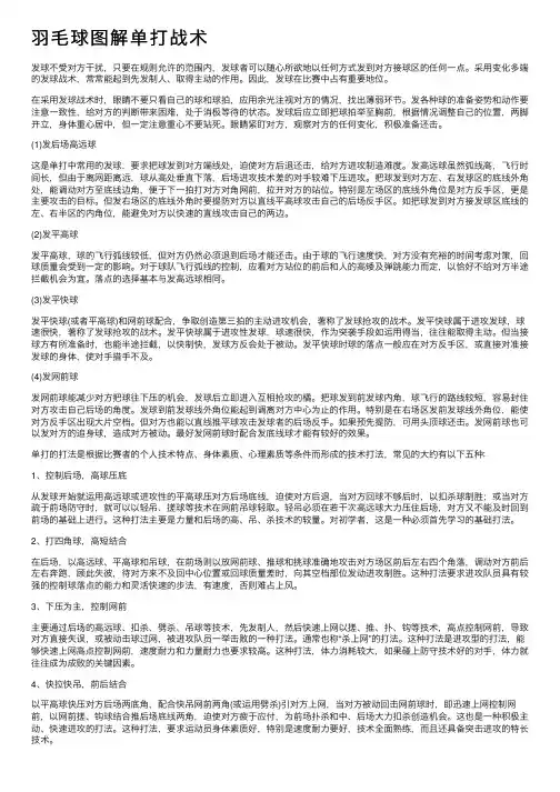 羽毛球图解单打战术