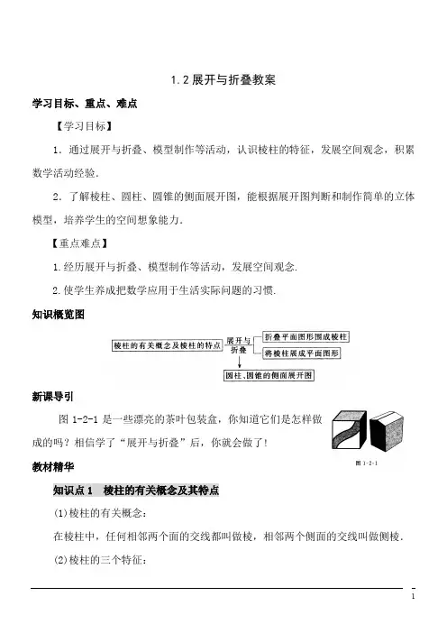 1.2展开与折叠教案1