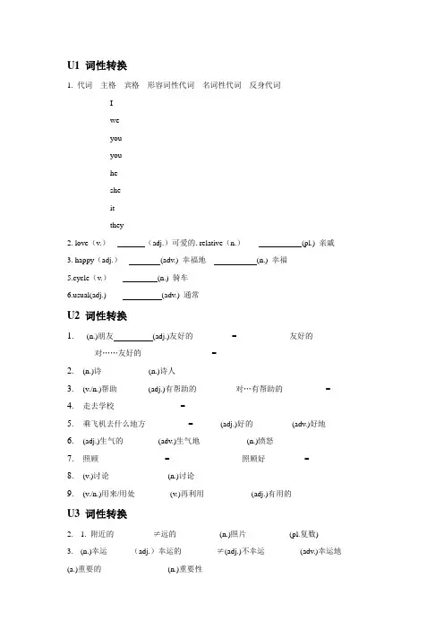 词性转换