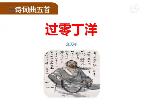 部编版九年级语文下册 过零丁洋 课文课件