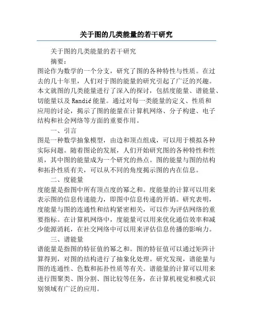 关于图的几类能量的若干研究