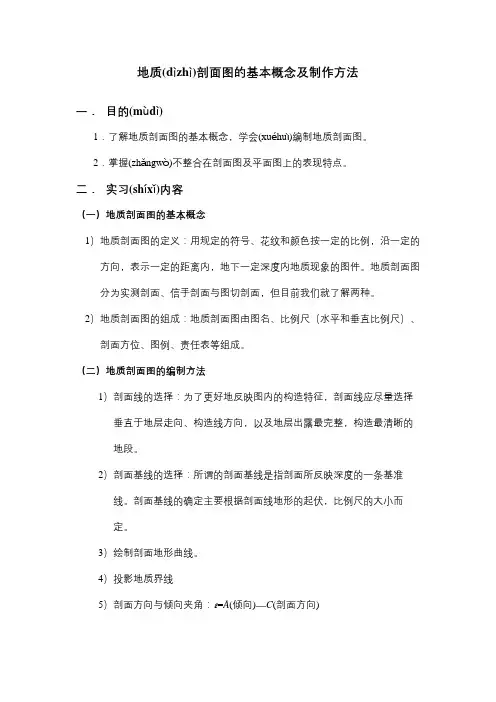 地质剖面图的基本知识