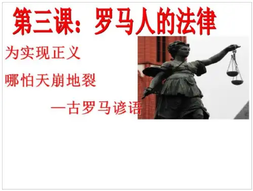 历史人民版高中必修1罗马人的法律课件