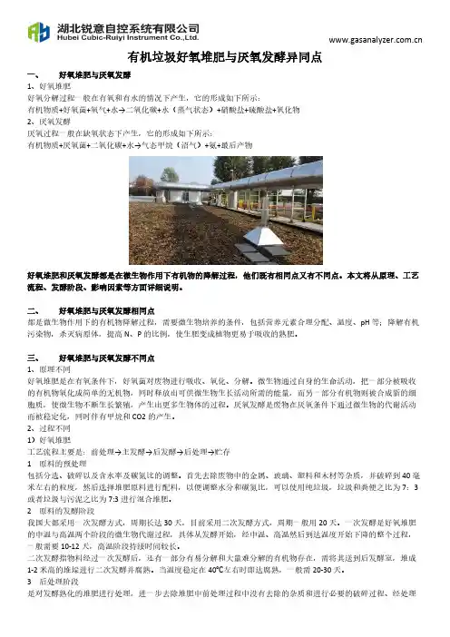 有机垃圾好氧堆肥与厌氧发酵异同点简述