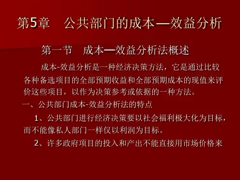 公共部门的成本-效益分析