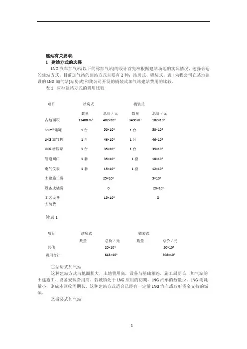 LNG加气站建设方案
