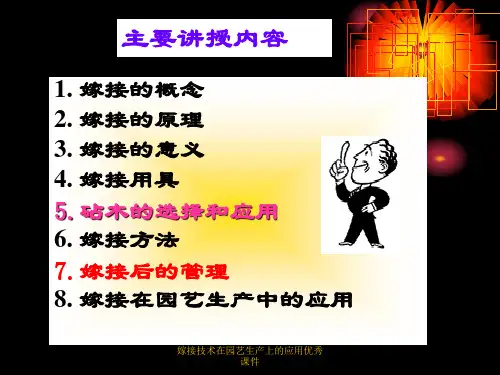 嫁接技术在园艺生产上的应用优秀课件