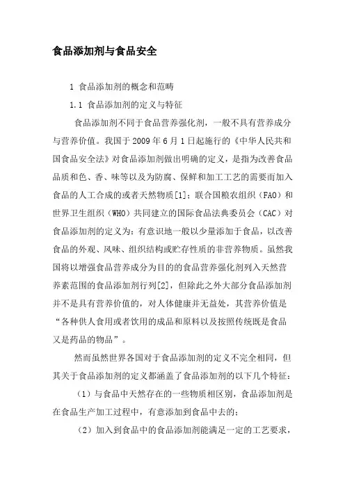 食品添加剂与食品安全-精品文档资料