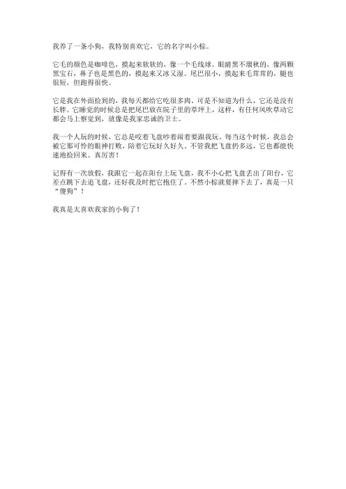 三年级作文专题训练——小动物