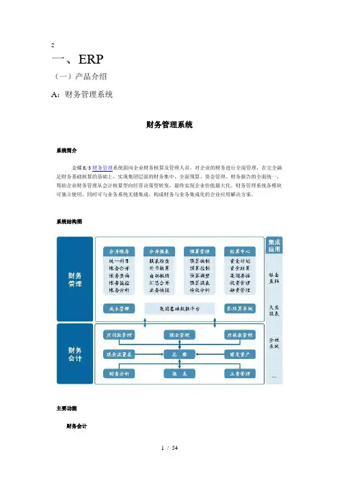 金蝶产品介绍k3