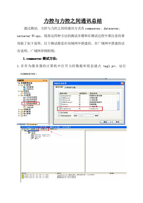 力控与力控通讯总结