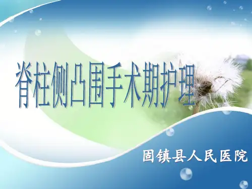 脊柱侧凸围手术期护理PPT课件