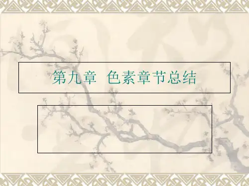 食品化学 色素章节总结