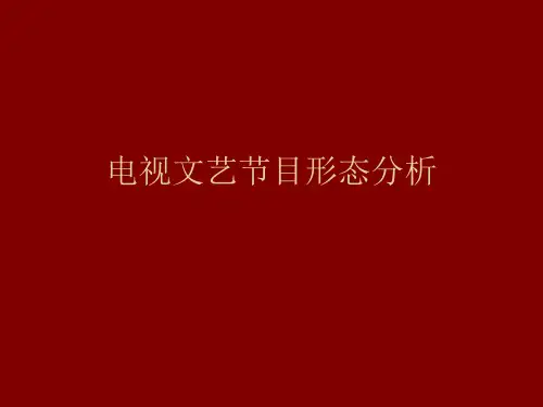电视文艺节目形态