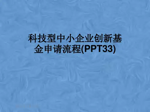 科技型中小企业创新基金申请流程(PPT33)