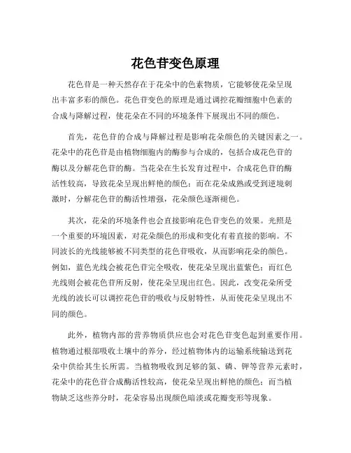 花色苷变色原理
