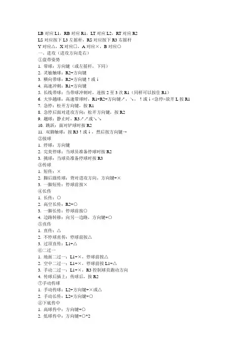XBOX360实况足球2013操作