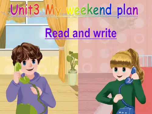 pep六年级英语上册Unit3 B Read and write-精品课件