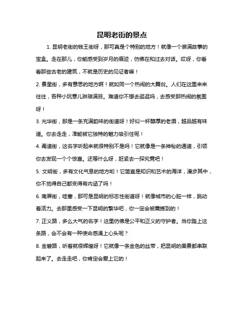 昆明老街的景点