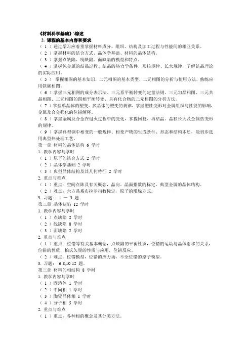 山大材料科学基础_吕宇鹏_材料科学基础教学综述