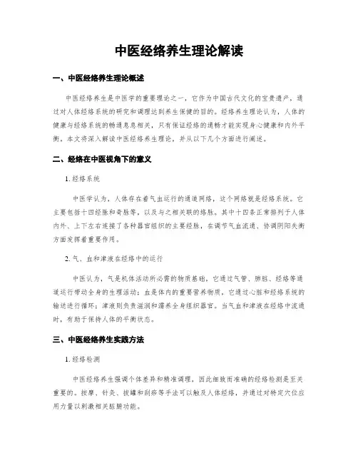 中医经络养生理论解读