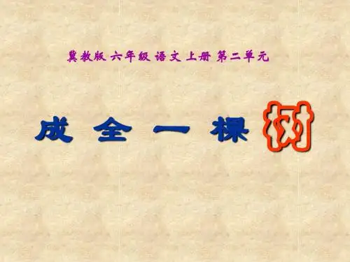 成全一棵树课件