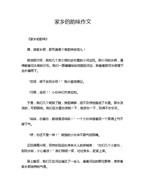 家乡的韵味作文