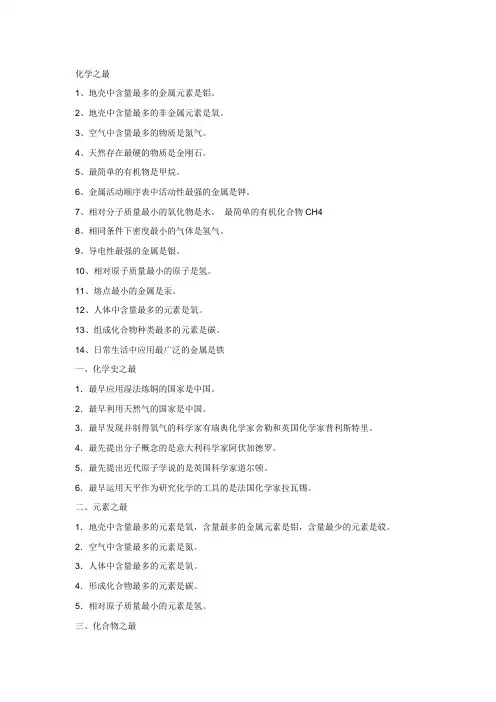 元素之最