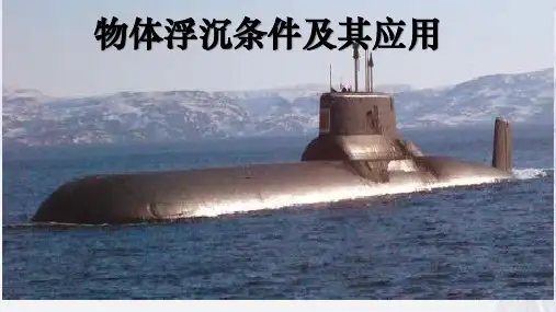 2022年人教版物理八下《物体的浮沉条件及其应用 》(公开课)课件课件 