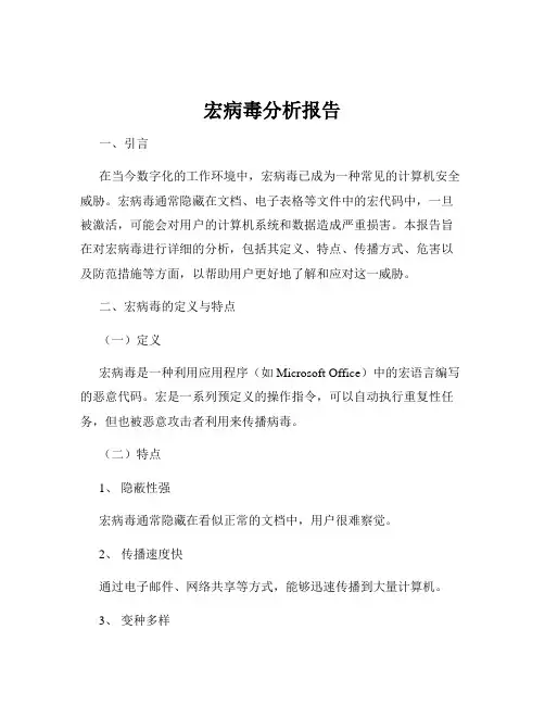 宏病毒分析报告