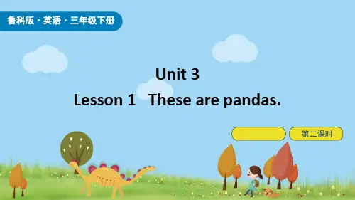 鲁科版三年级英语下册《These are pandas》Animals PPT课件(第2课时)