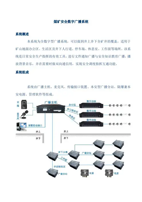煤矿安全数字广播系统