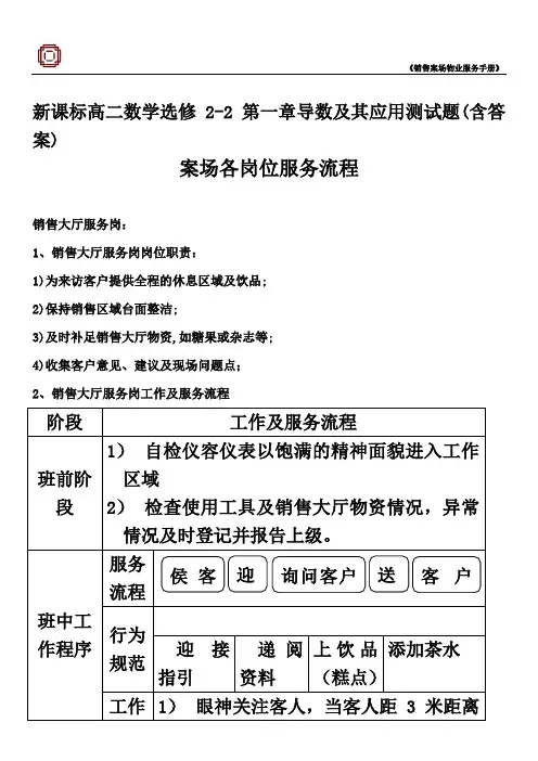 新课标高二数学选修2-2第一章导数及其应用测试题(含答案)
