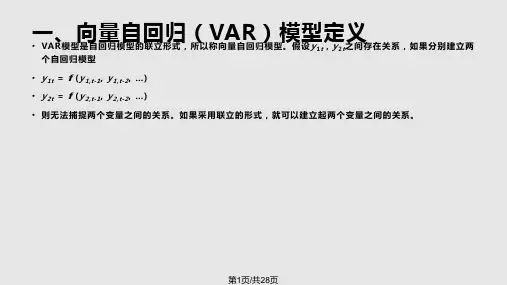 Eviews中向量自回归模型VAR解读PPT课件
