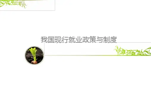 我国现行的就业制度与政策-PPT课件
