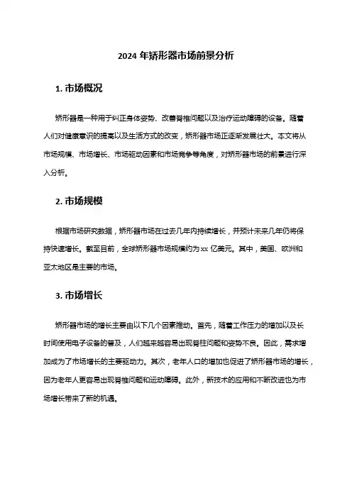 2024年矫形器市场前景分析
