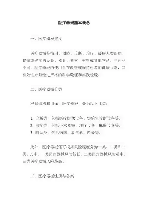 医疗器械基本概念
