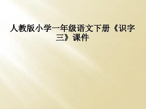 人教版小学一年级语文下册《识字三》课件