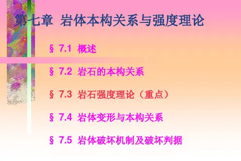 岩体本构关系与强度理论