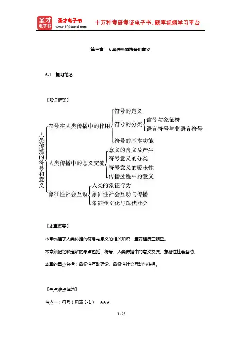 郭庆光《传播学教程》笔记和课后习题(含考研真题)详解(人类传播的符号和意义)【圣才出品】