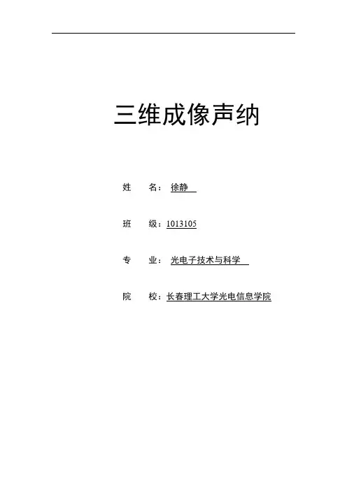 三维成像声纳论文
