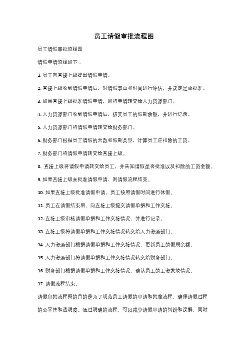 员工请假审批流程图