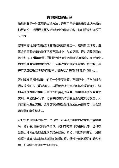 微球制备的原理