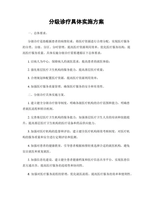 分级诊疗具体实施方案