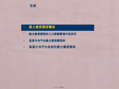 史上最全的能力素质模型资料