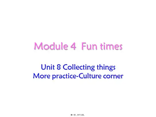 新沪教牛津版七年级上册英语Unit 8 More practice-Culture corner课件