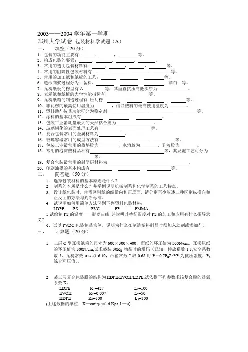 包装材料