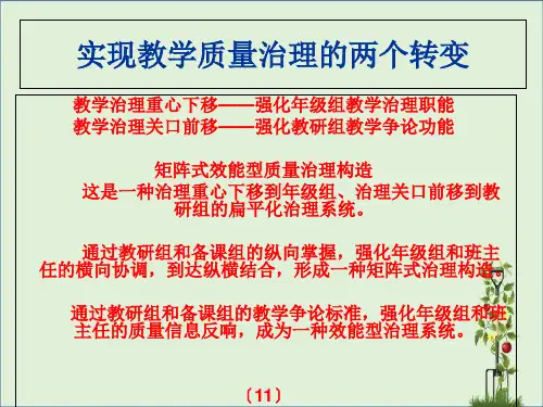 中小学教学质量管理组织结构图.
