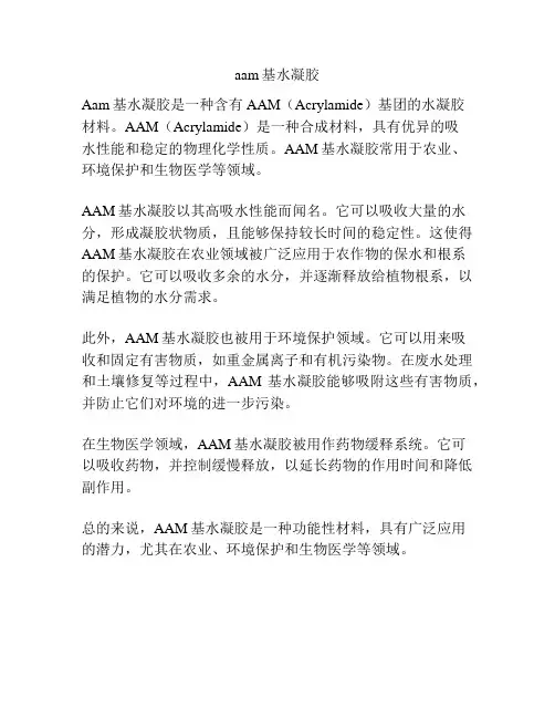 aam基水凝胶
